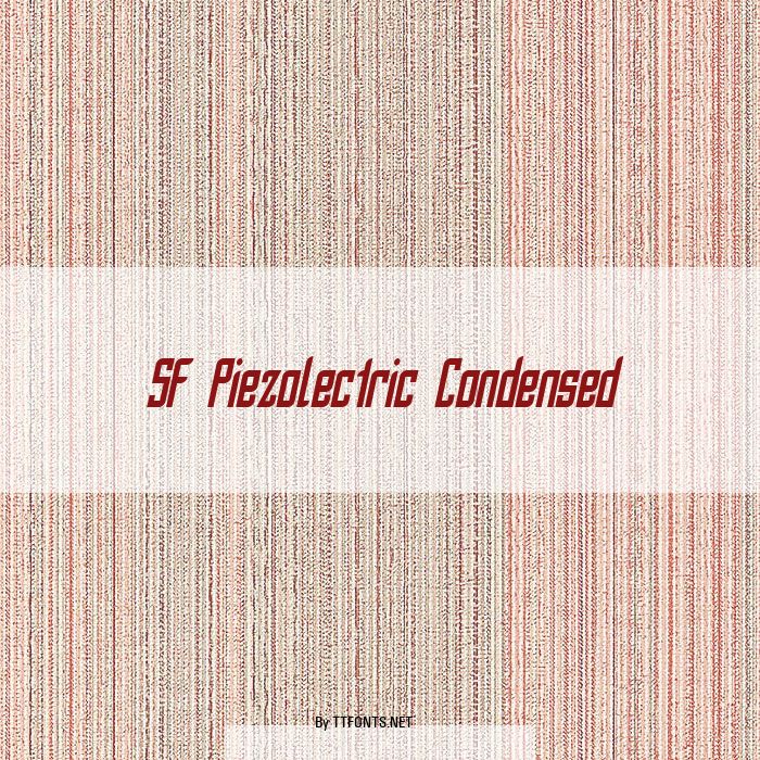SF Piezolectric Condensed example