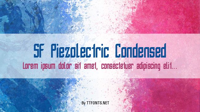 SF Piezolectric Condensed example