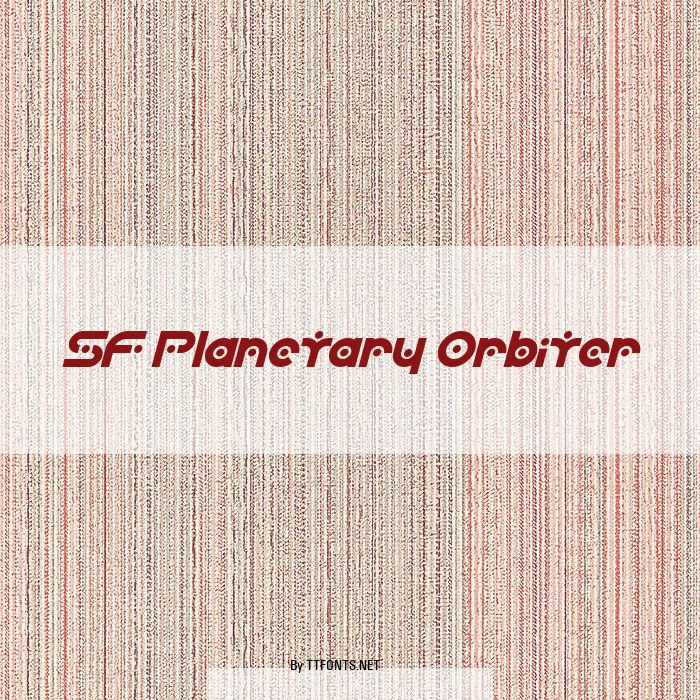 SF Planetary Orbiter example