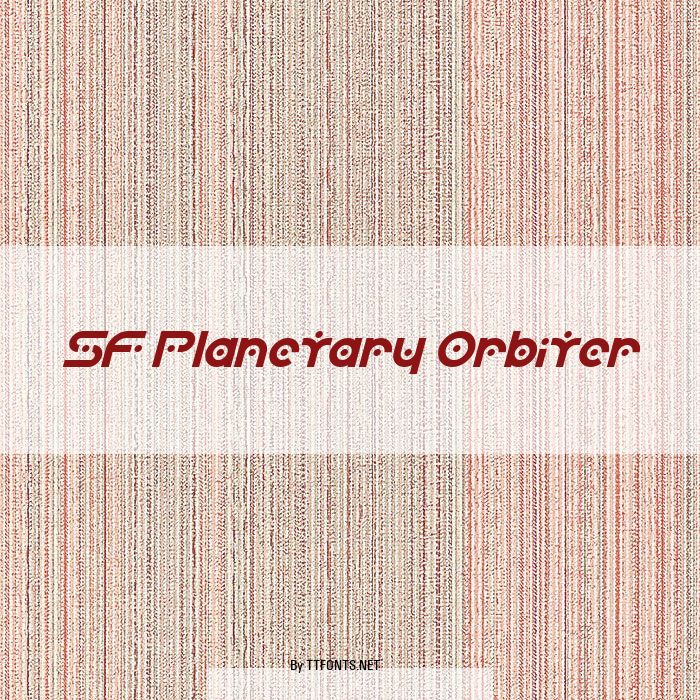 SF Planetary Orbiter example