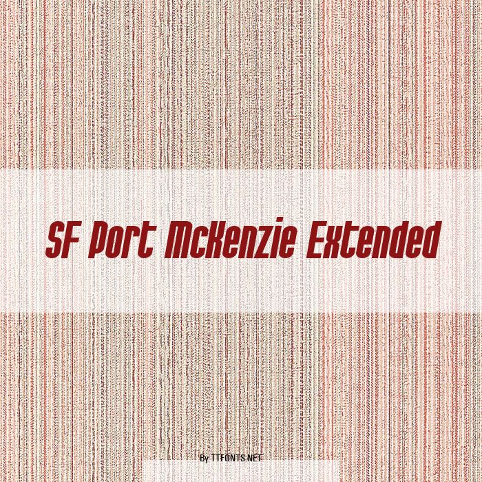 SF Port McKenzie Extended example