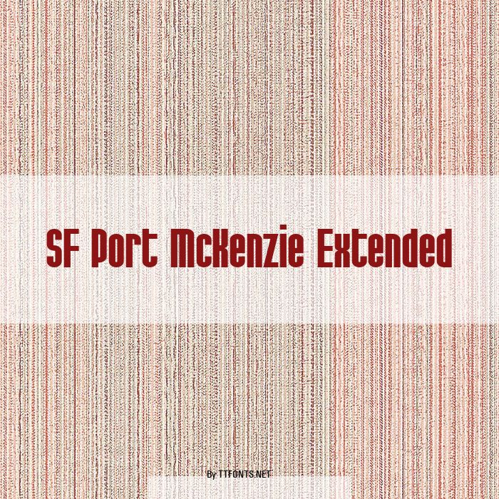 SF Port McKenzie Extended example