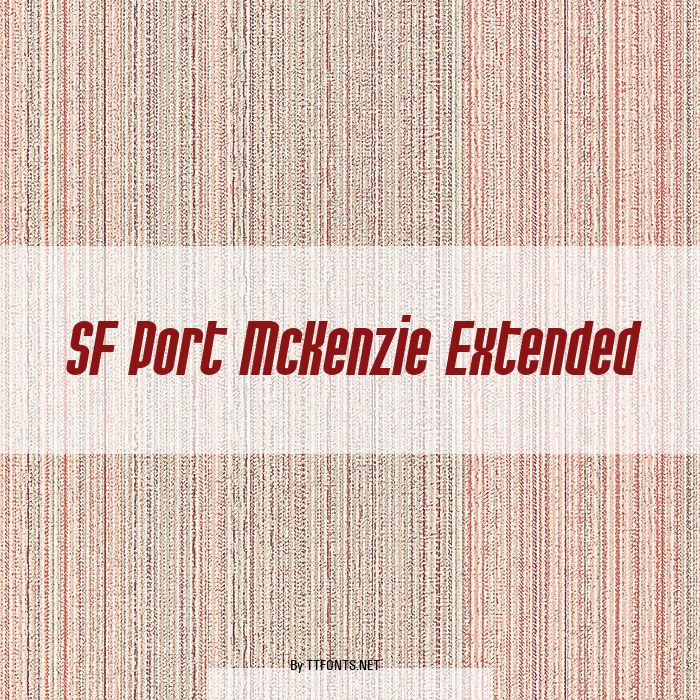 SF Port McKenzie Extended example