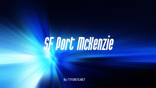 SF Port McKenzie example
