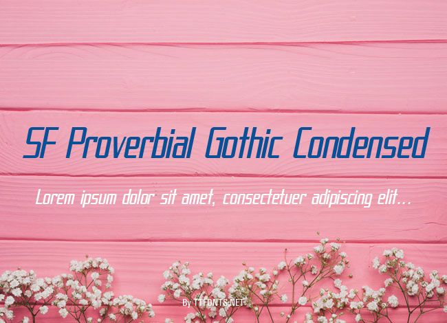 SF Proverbial Gothic Condensed example