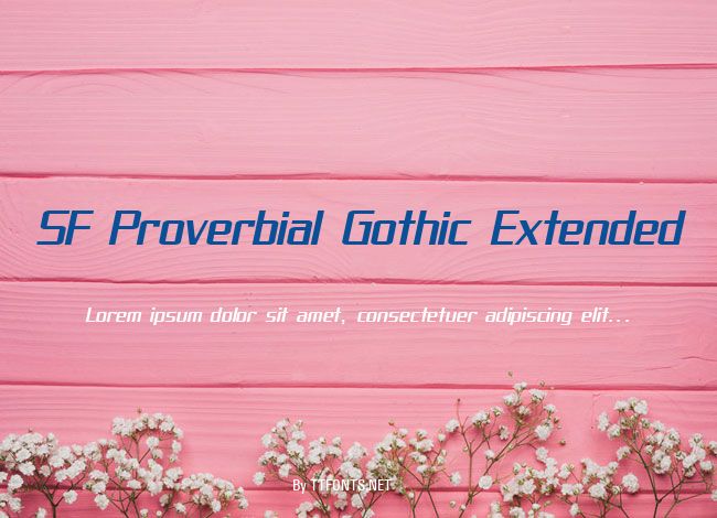 SF Proverbial Gothic Extended example