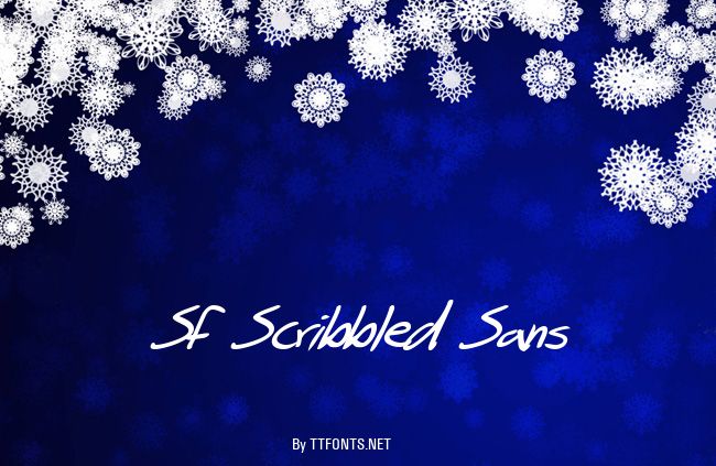 SF Scribbled Sans example