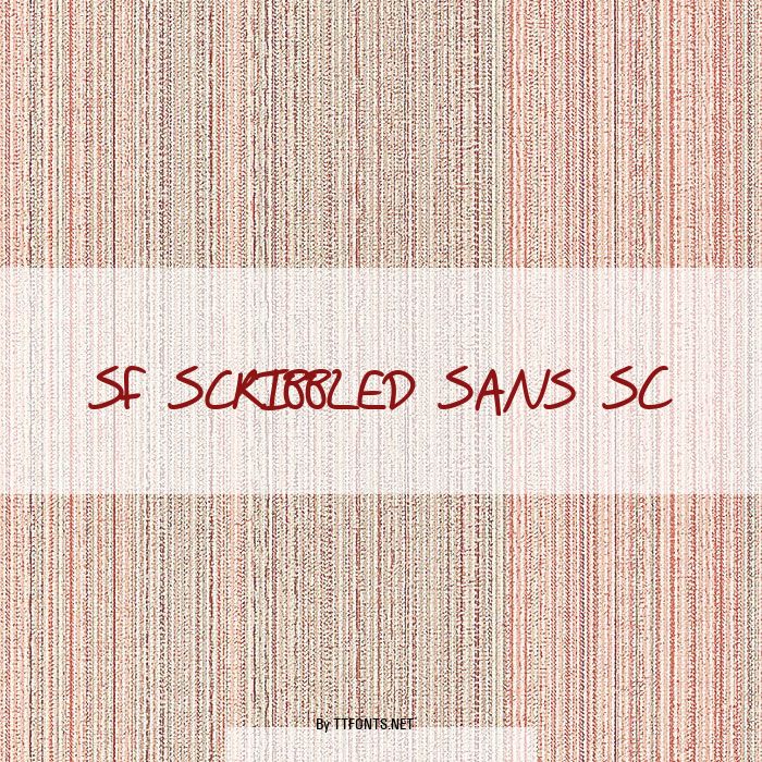 SF Scribbled Sans SC example