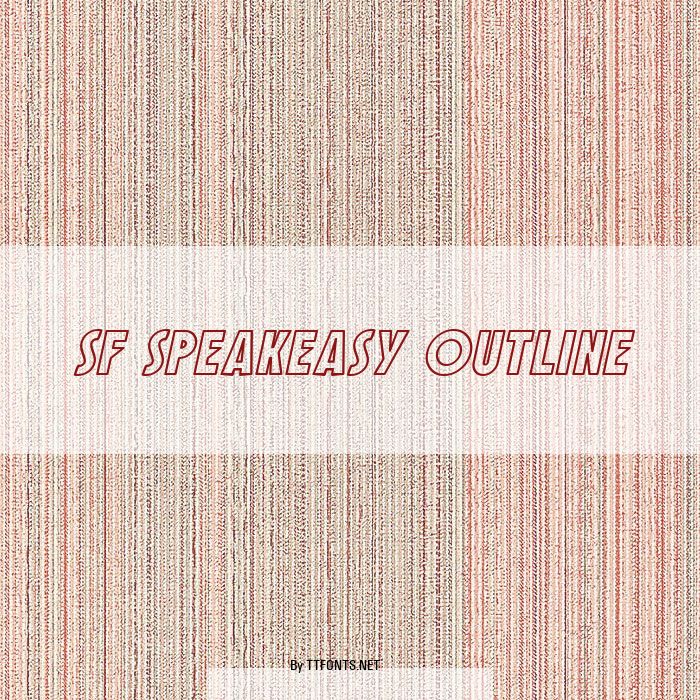 SF Speakeasy Outline example
