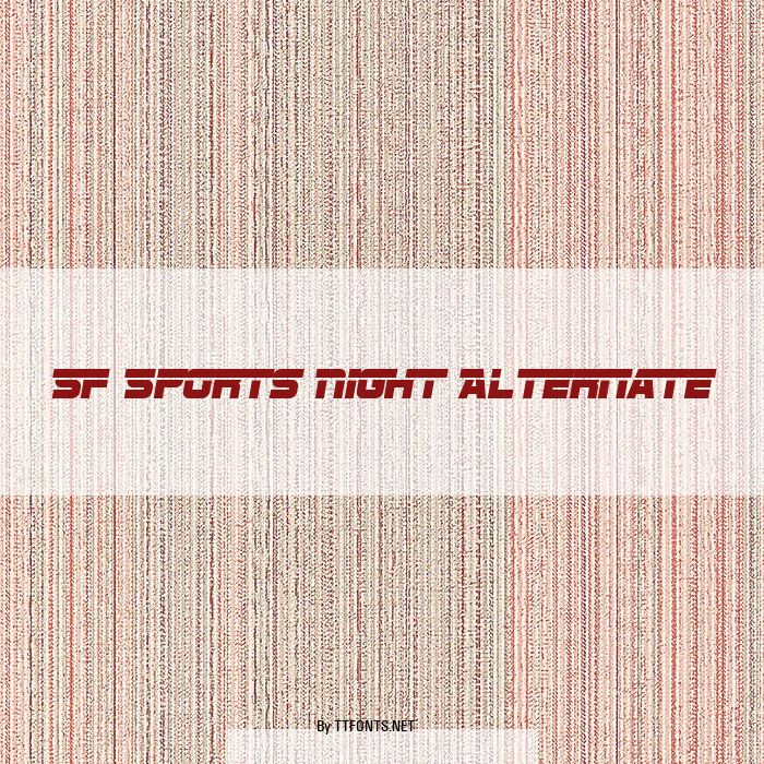 SF Sports Night Alternate example