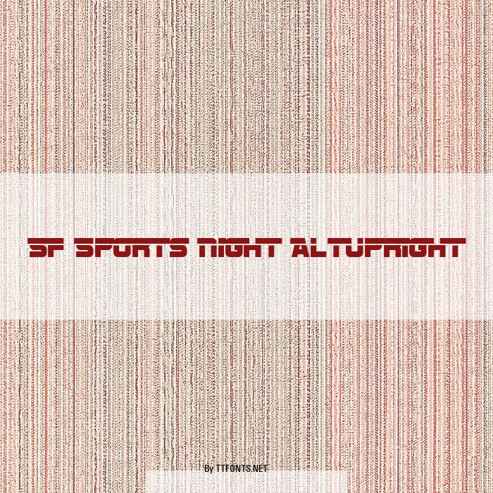 SF Sports Night AltUpright example