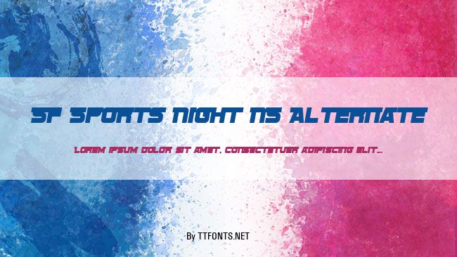 SF Sports Night NS Alternate example