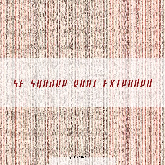 SF Square Root Extended example