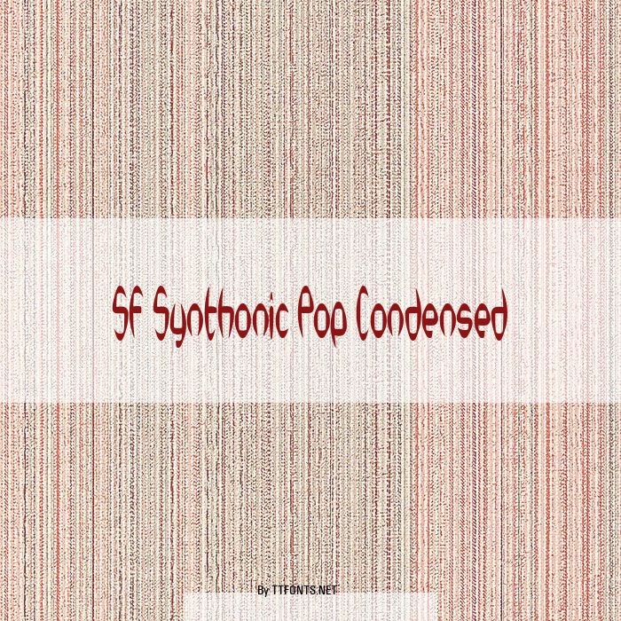 SF Synthonic Pop Condensed example
