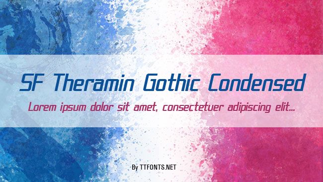 SF Theramin Gothic Condensed example