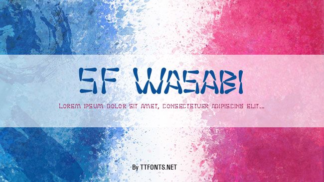 SF Wasabi example