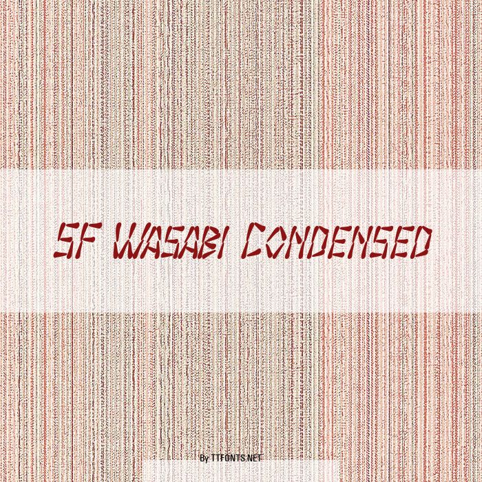 SF Wasabi Condensed example