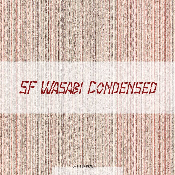 SF Wasabi Condensed example