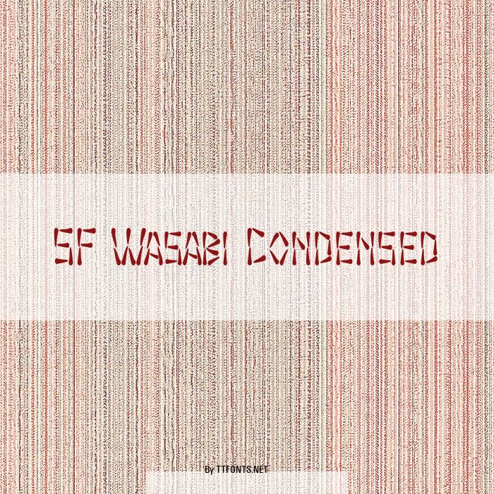 SF Wasabi Condensed example