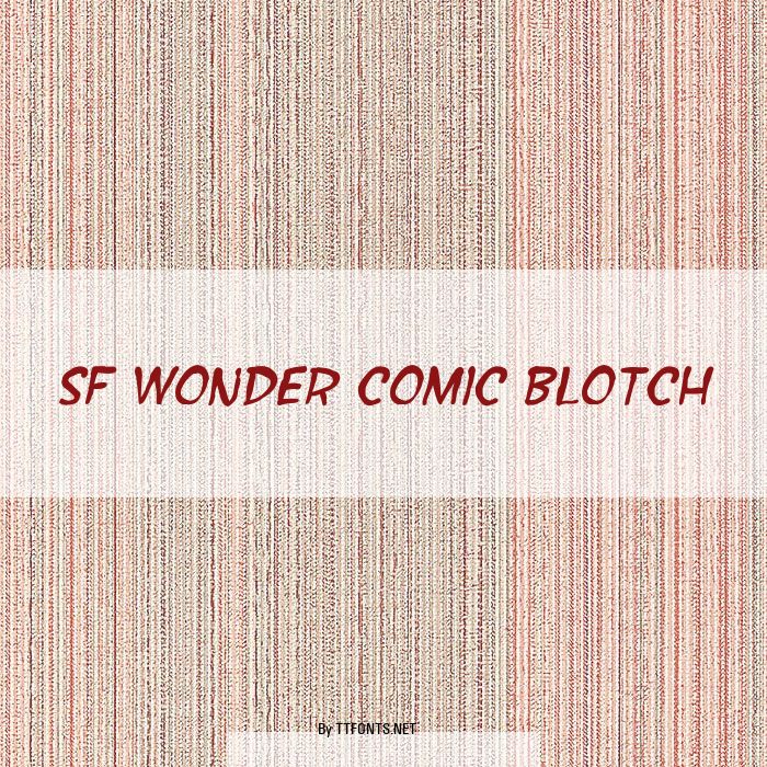 SF Wonder Comic Blotch example