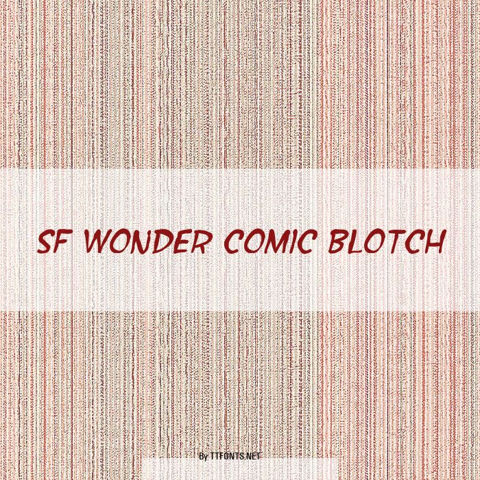 SF Wonder Comic Blotch example