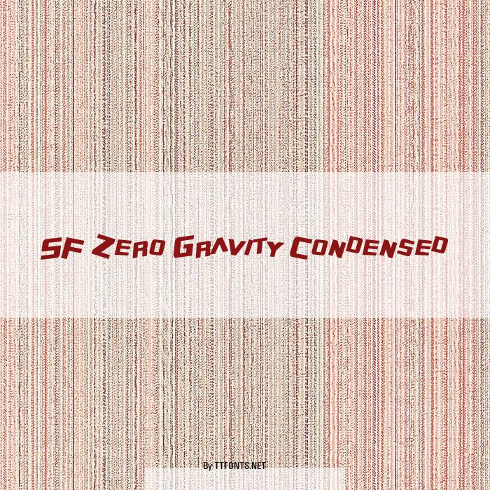 SF Zero Gravity Condensed example