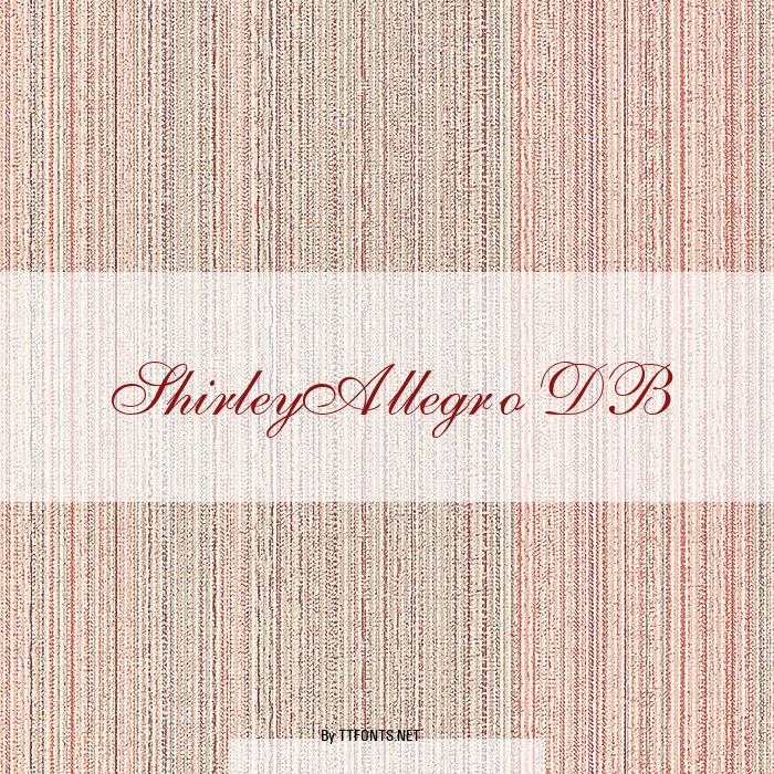ShirleyAllegro DB example
