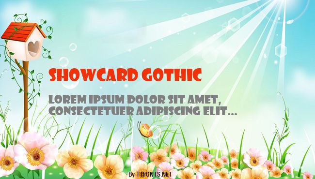 Showcard Gothic example