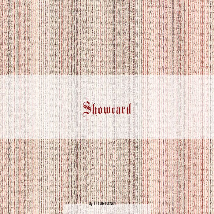 Showcard example