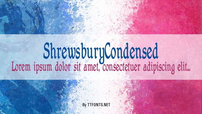 ShrewsburyCondensed example