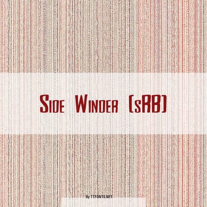 Side Winder (sRB) example
