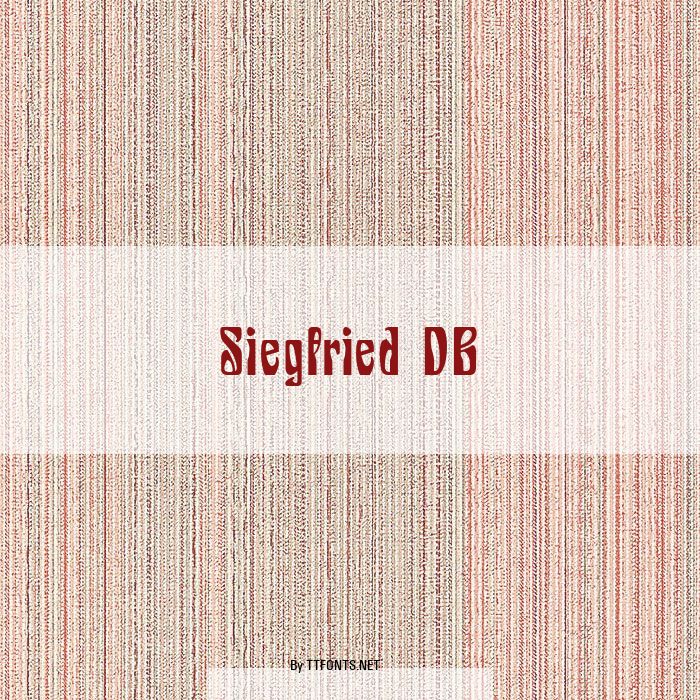 Siegfried DB example