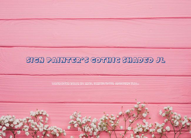 Sign Painter's Gothic Shaded JL example