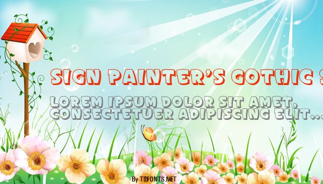 Sign Painter's Gothic Shaded JL example