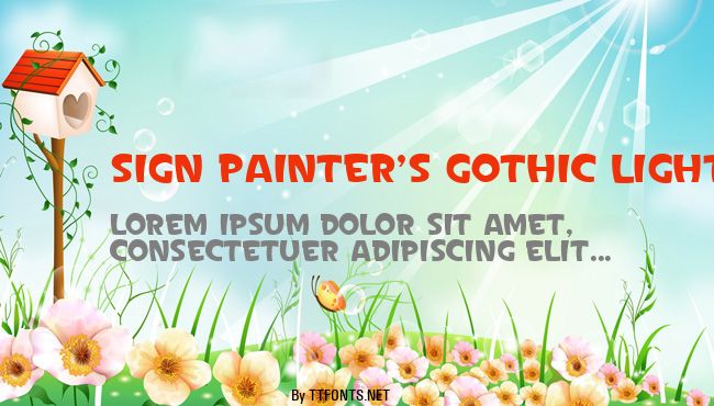 Sign Painter's Gothic Light JL example
