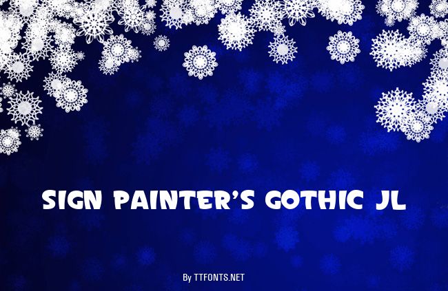 Sign Painter's Gothic JL example