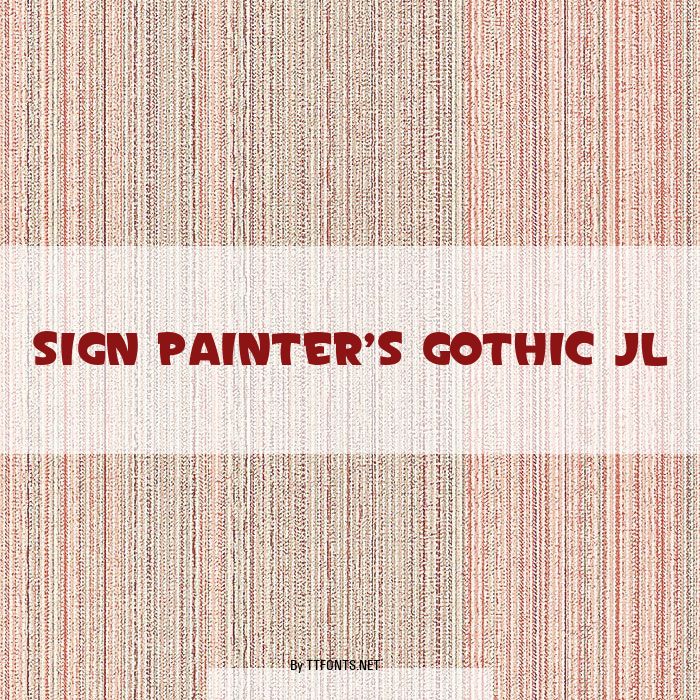 Sign Painter's Gothic JL example