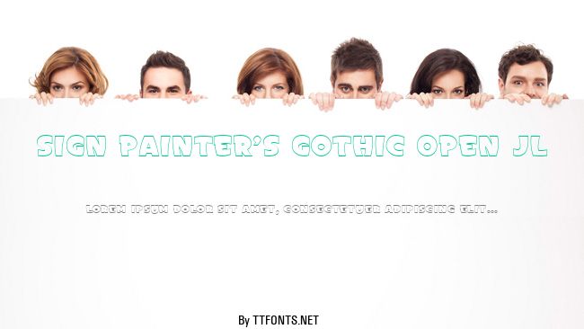 Sign Painter's Gothic Open JL example