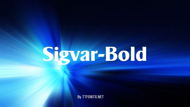 Sigvar-Bold example