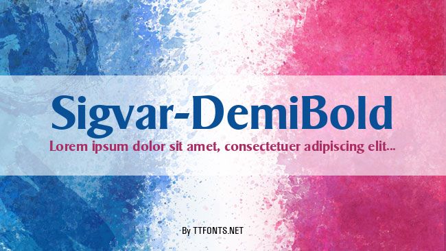 Sigvar-DemiBold example