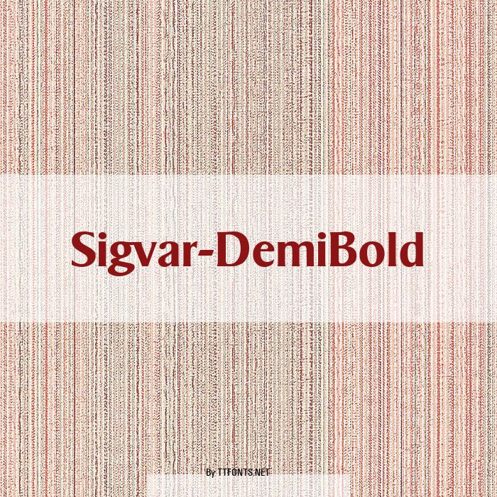 Sigvar-DemiBold example
