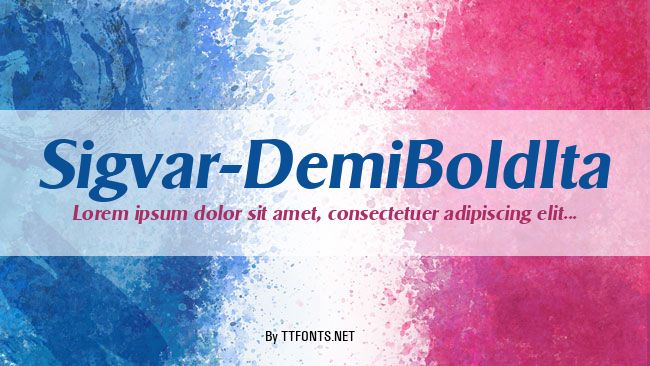 Sigvar-DemiBoldIta example