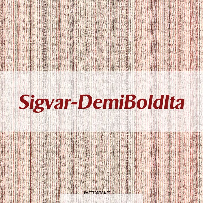 Sigvar-DemiBoldIta example