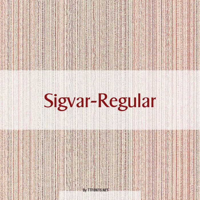 Sigvar-Regular example