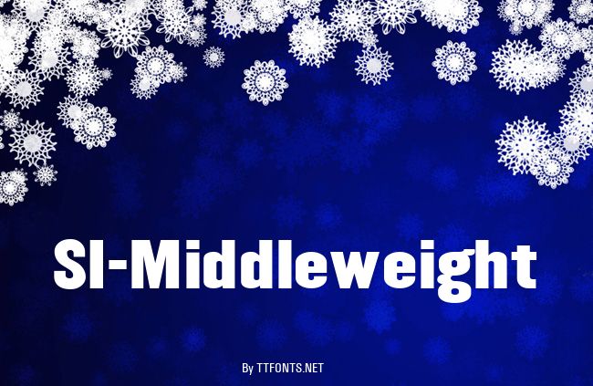 SI-Middleweight example