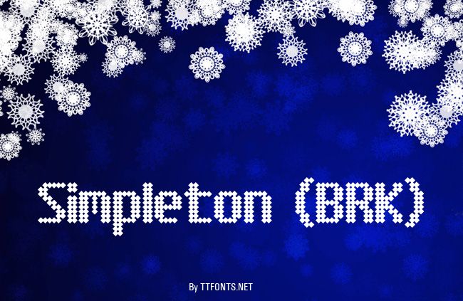 Simpleton (BRK) example