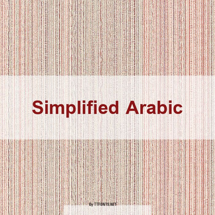 Simplified Arabic example
