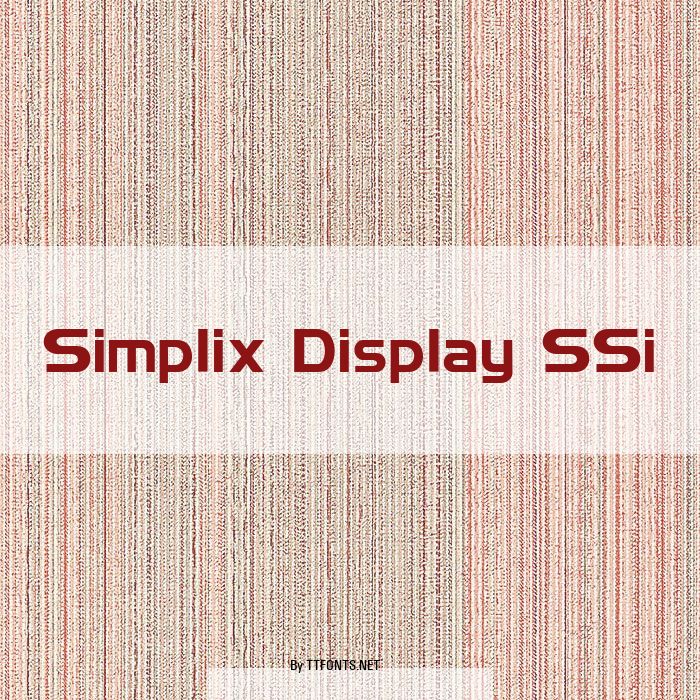 Simplix Display SSi example