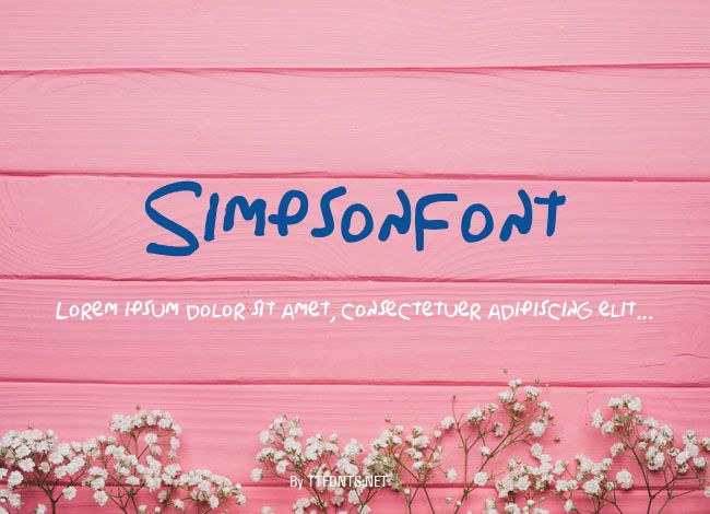 Simpsonfont example