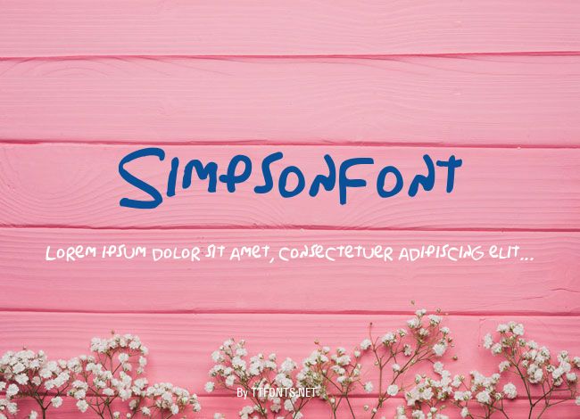 Simpsonfont example